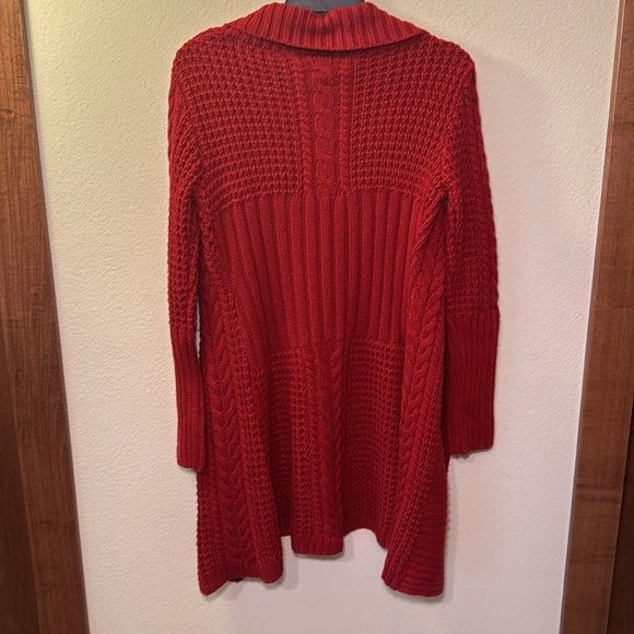 Sundance women's Red Open Front Cardigan Size XS - Picture 4 of 5